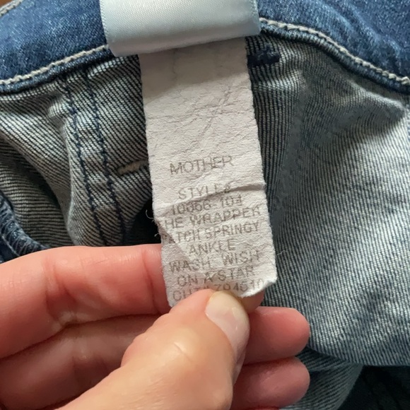 Mother The Wrapper Patch Springy Ankle Jeans In Wish On A Star High Rise, 27 - Picture 12 of 16